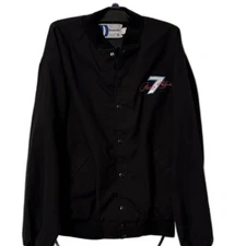 Dunbrooke Vintage #7 Nascar Racing Jacket Black Geoff Bodine Size XL