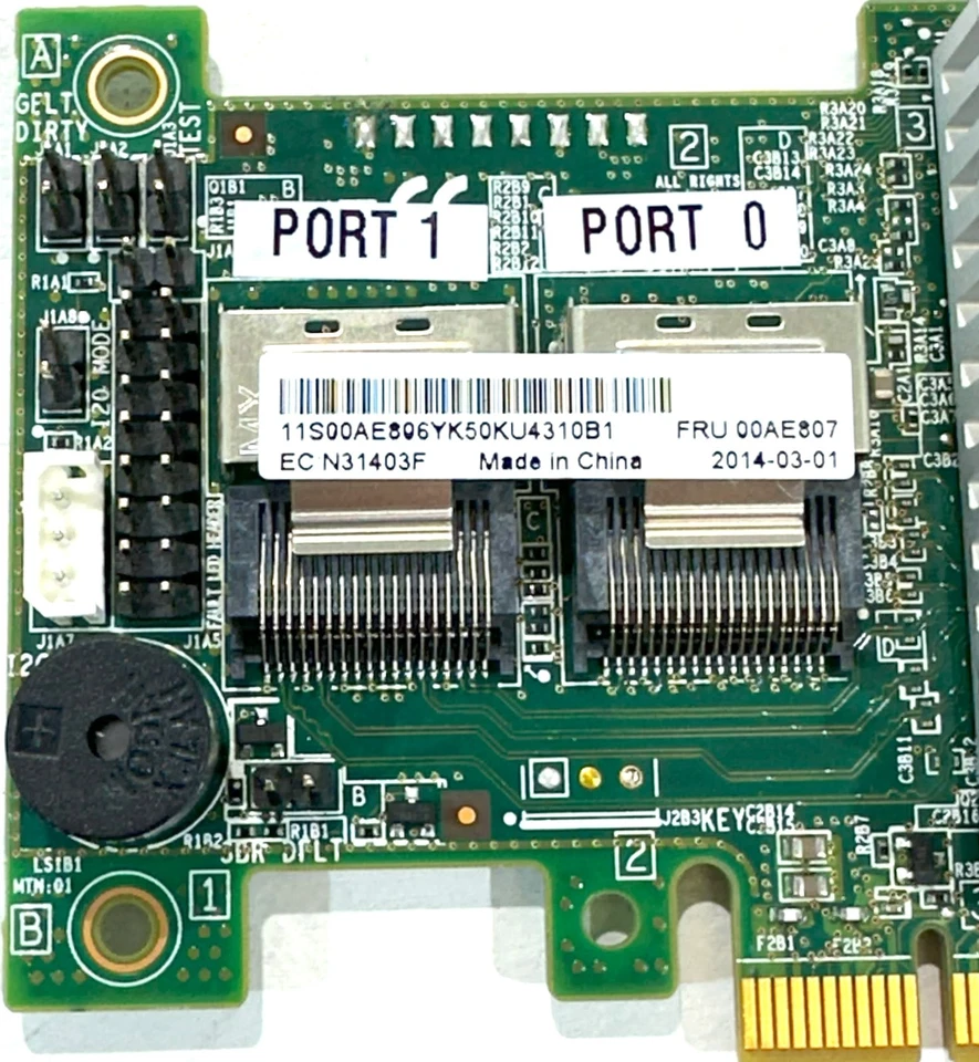 IBM ServeRAID M5110 6Gb/s SAS/SATA PCIe RAID Controller FRU P/N: 00AE807 Tested - Image 4 of 4