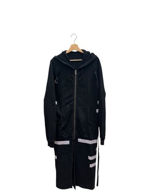 DRKSHDW by Rick Owens FW07 Black Striped Long Hoodie Coat Size L fits M