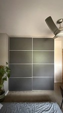 IKEA PAX Grey/silver sliding Wardrobe Doors 200x236cm 2 Door