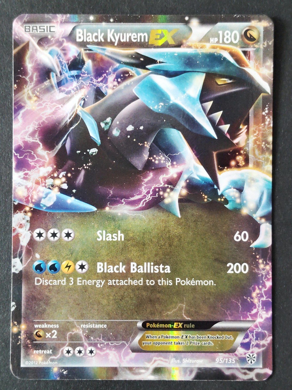 Black Kyurem EX 95/135 Plasma Storm Holo Double Rare Pokemon TCG 2012