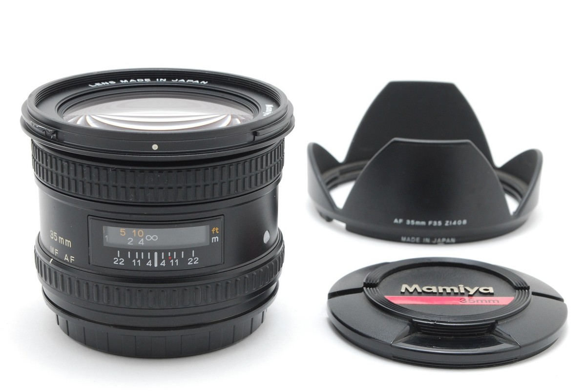 Mamiya 645 AF 35mm f/3.5 Wide Angle Lens w/ Hood & Cap Mint