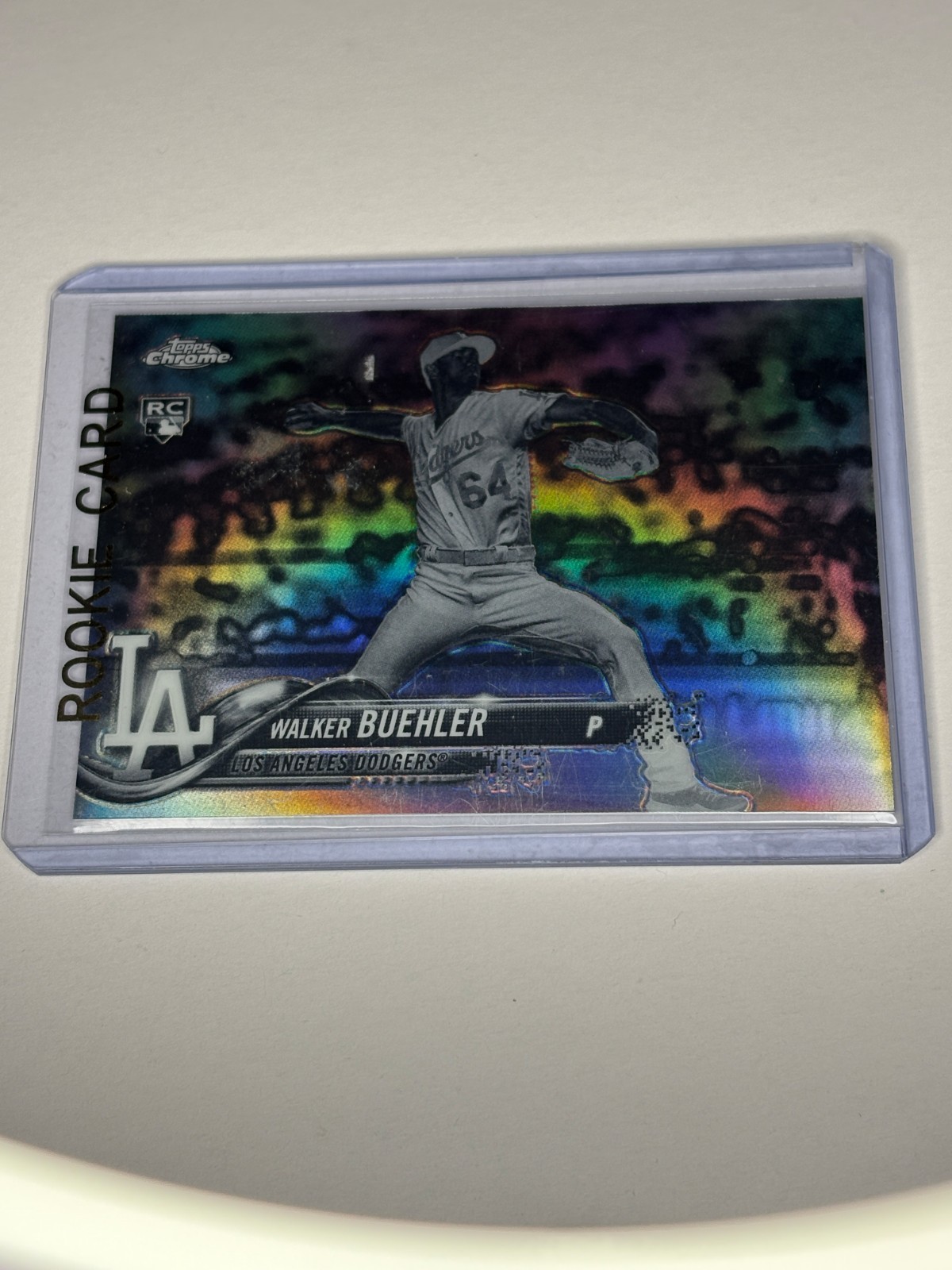2018 Topps Chrome Walker Buehler Rookie Card #71 Negative Refractor Dodgers RC