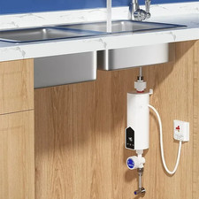5500W Instant Electric Water Heater Tankless Hot Shower Kitchen Faucet Tap 220V