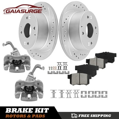 Rear Brake Rotor Ceramic Pads Brake Calipers Kit for 1998 1999-2002 Honda Accord