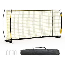 Soccer Goal 12x6 ft for Backyard, Portable  Collapsible, Heavy Duty Metal Base