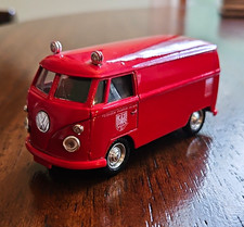 Solido Volkswagen VW Combi 1964 Red Diecast Van 1:43 Fire Dept Advertising