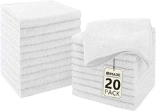 Washcloths - 20 Pack - Face Towels 12" X 12" , Highly Soft Wash Cloths and Hand
