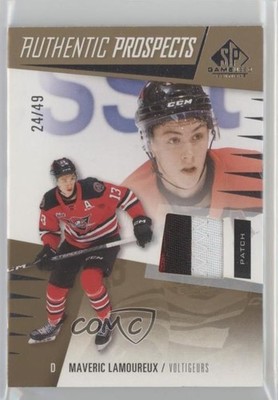 2023 Upper Deck SP Game Used CHL Edition Gold 24/49 Maveric Lamoureux Patch 2o7