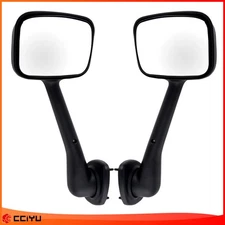 For 08-18 Freightliner Cascadia Truck Hood Mirrors Black LH+RH Pair Side Manual
