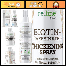 "Natural Biotin Hair Thickening Spray - Volumizing Caffeine Formula for Fuller,