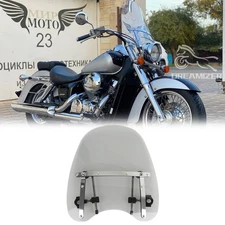 18"x16" Motorcycle Smoke Windshield Windscreen For Honda Shadow VT 1300 1100 750