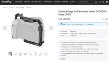 SmallRig GH5/GH5 II/GH5S Camera Cage for Panasonic Lumix GH5 II/GH5/GH5S - NEW!