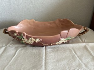 Vntg Roseville 1940s Apple Blossom Pink Pattern 15” Length 