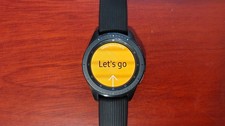 Samsung Galaxy Watch 42mm SM-R810 , Black  Essex Leather Band - Very Good