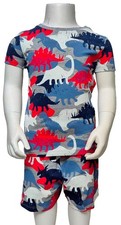 MARKS & SPENCER Baby Boys Lovely Grey Top & Shorts Pyjama Set 1-1.5 Years