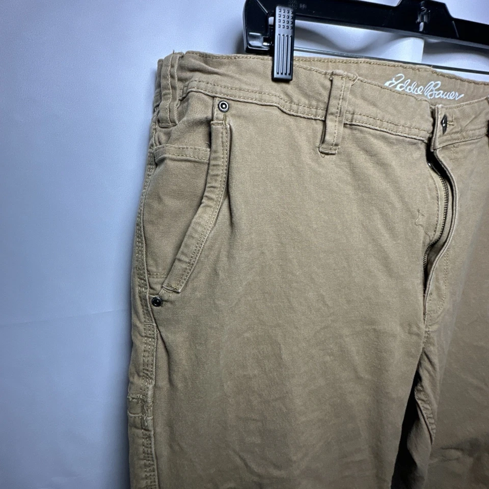 Eddie Bauer Mens Relaxed Fit Pants Stretch Hiking Utility Tan 40X32 #886 - Image 3 of 4