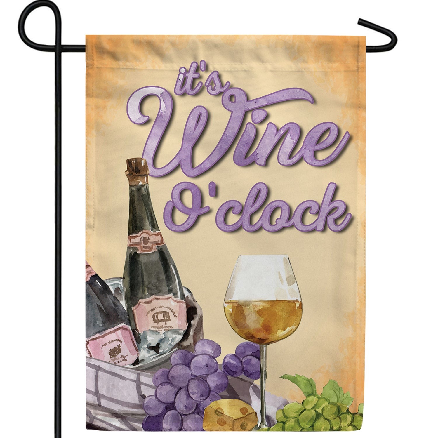 It's Wine O'clock Flag Graden Flag