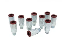 Milton COLORFIT Couplers (M-STYLE, Red) - 1/4" NPT Male (Box of 10) thumbnail 3