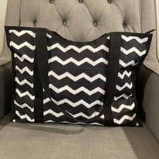 Thirty One All-Day Organizing Tote In Black Chevron, Littles Carry All Lot Of 2