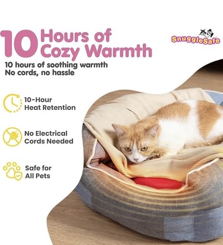Le coussin chauffant micro-ondes SnuggleSafe « original » pour animaux de compagnie - résistant à la mastication, résistant à l'eau - Photo 2/13