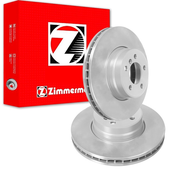 2X Zimmermann Bremsscheiben Vorne 344Mm InnenbelÜFtet Passend FÜR Land Rover-image