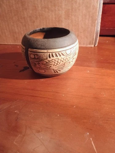 Weller Pottery Company Weller Burntwood Fish Bowl Circa 1910 Ceramic 3.5"X2.5"