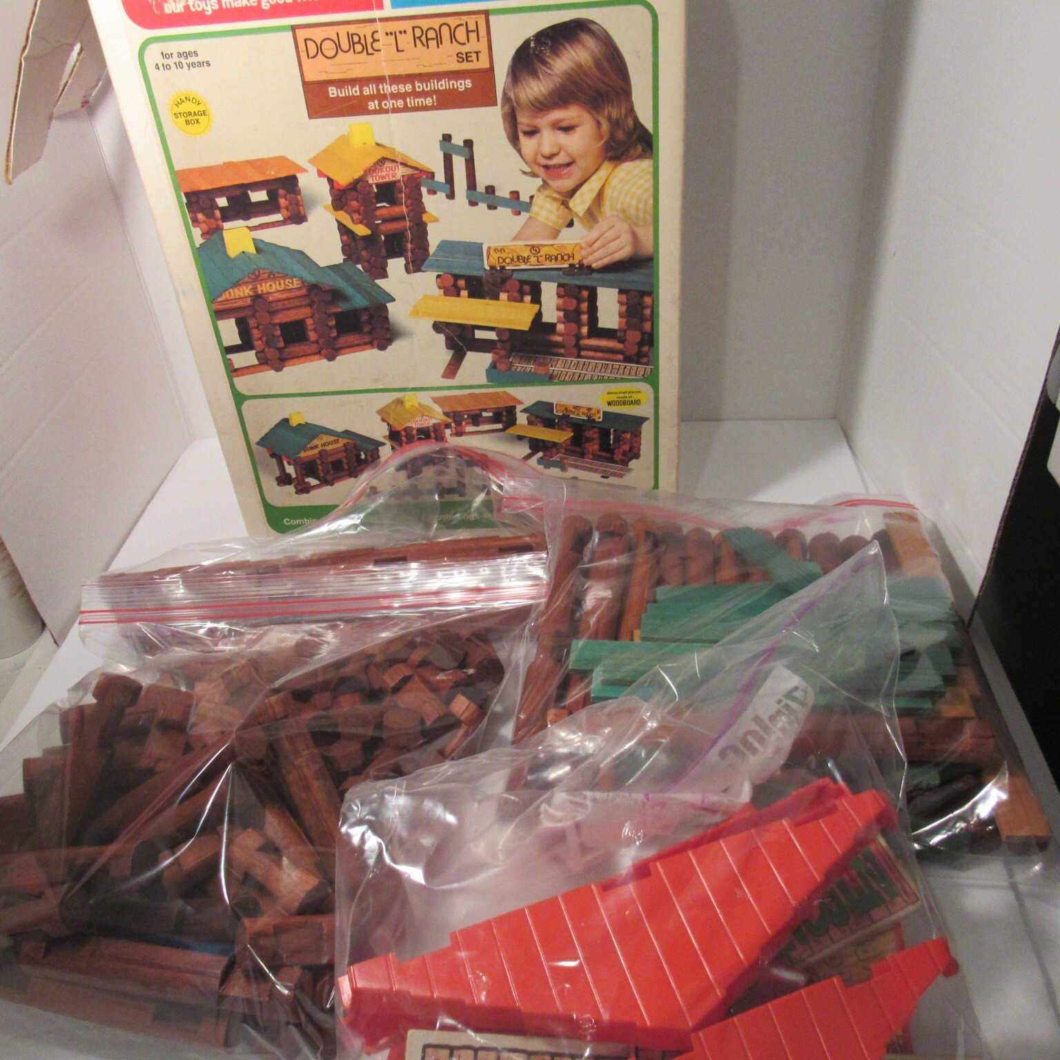 Lincoln Logs, Vintage, Playskool Double L Ranch Set 867, Replacement