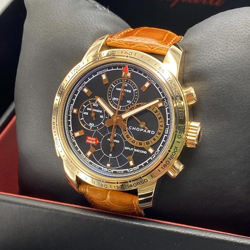 Montre chronographe Chopard Mille Miglia 44 mm or jaune fendue seconde 16/1261 - Photo 3 sur 11
