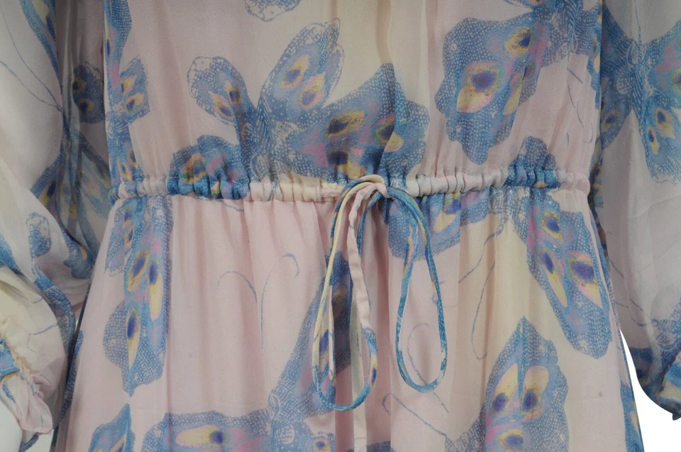 Vestido Camila Diane Von Furstenberg Mujer Talla 6 Rosa Hombro Descubierto Gasa Seda Foto 4 de 4