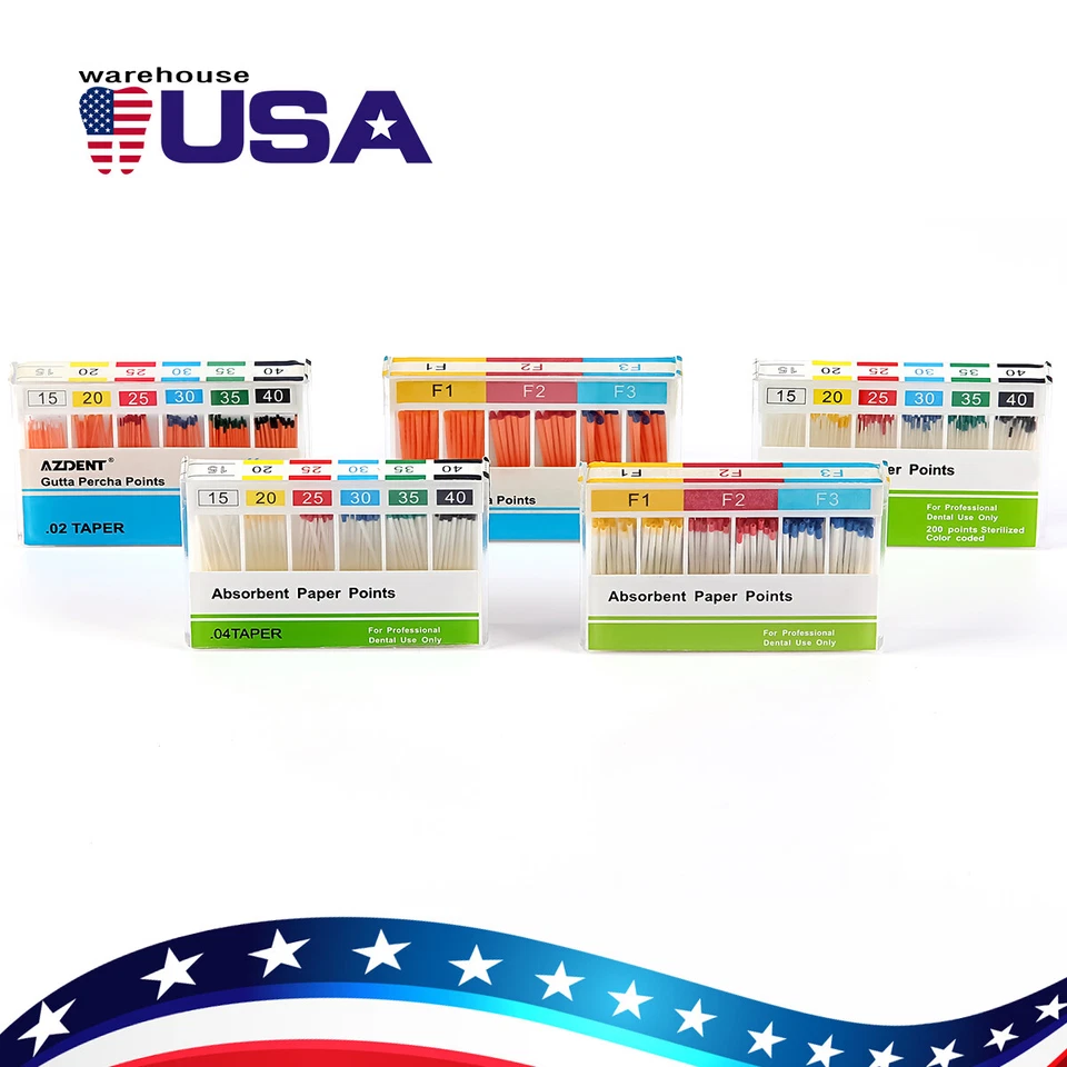 牙科 Endo 根管吸水纸点 0.04/0.02 /Gutta Percha F1 F2 F3 — 第 3/4 张图片