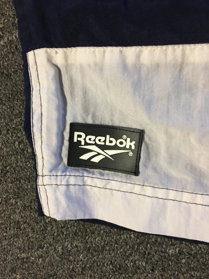 Pantalones Cortos De Colección Años 90 Reebok Colorblock Spellout Board L Bañador Playa Surf Hip Hop Foto 3 de 4