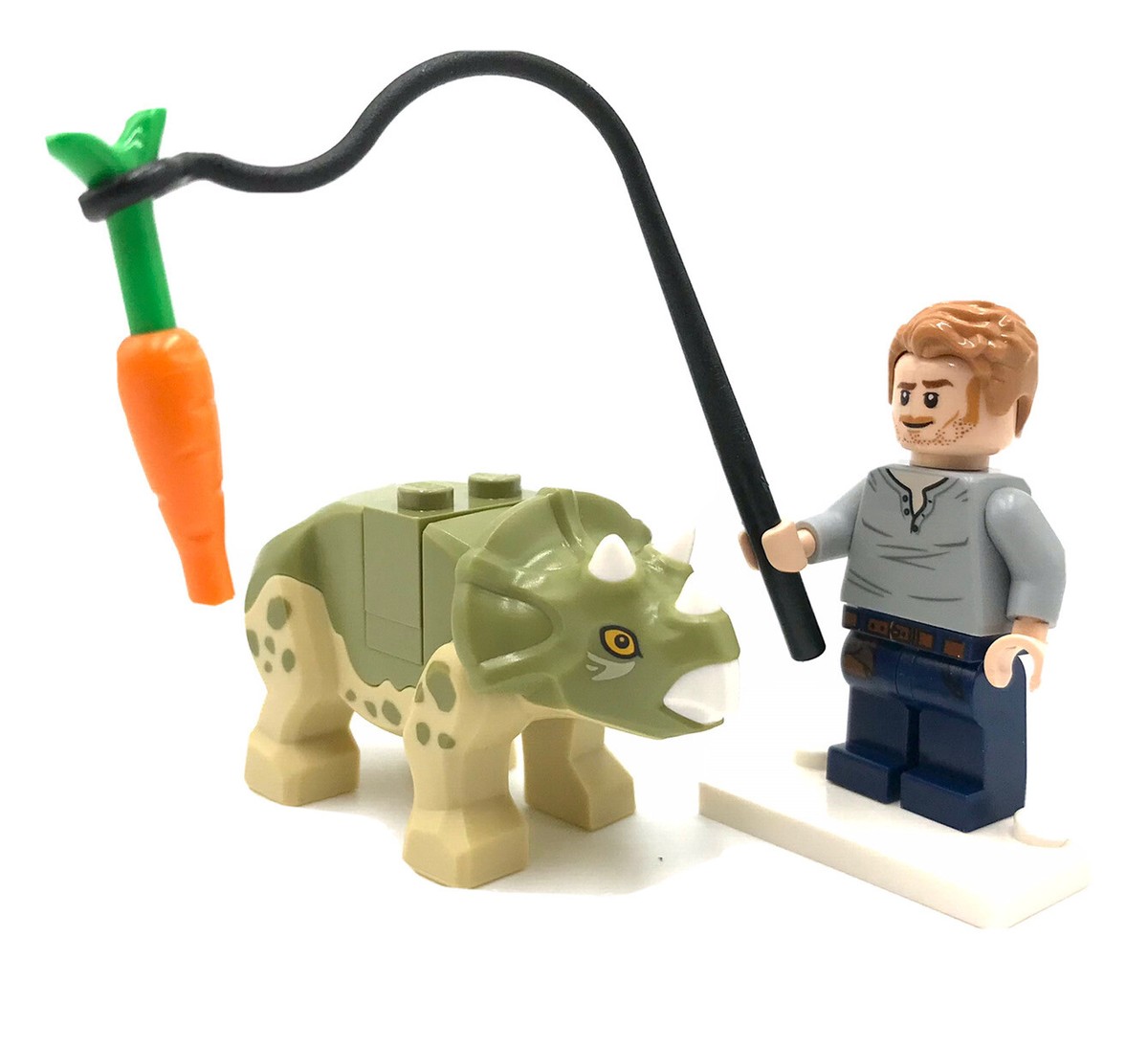LEGO Owen Grady Triceratops minifigure Jurassic World 75939 75937
