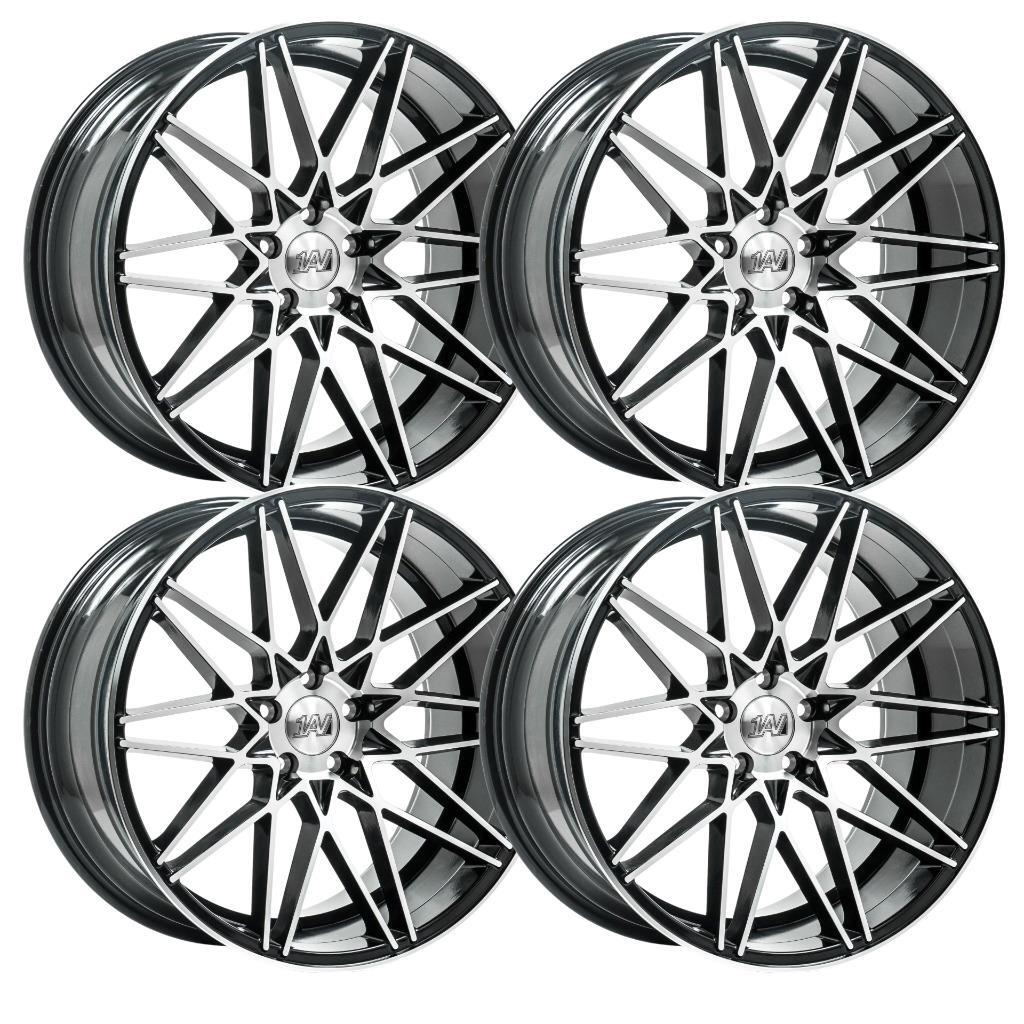 22 inch 22x10.5 1AV ZX4 BLACK MACHINED wheel rim 5x4.5 5x114.3 +38