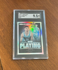 Lamelo Ball 2020-21 NBA Hoops Now Playing Holo Rookie SS-31 Hornets RC SGC 9.5