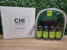 CHI Essentials Hair Travel Bag Shampoo Conditioner Spray Serum 2 oz NEW
