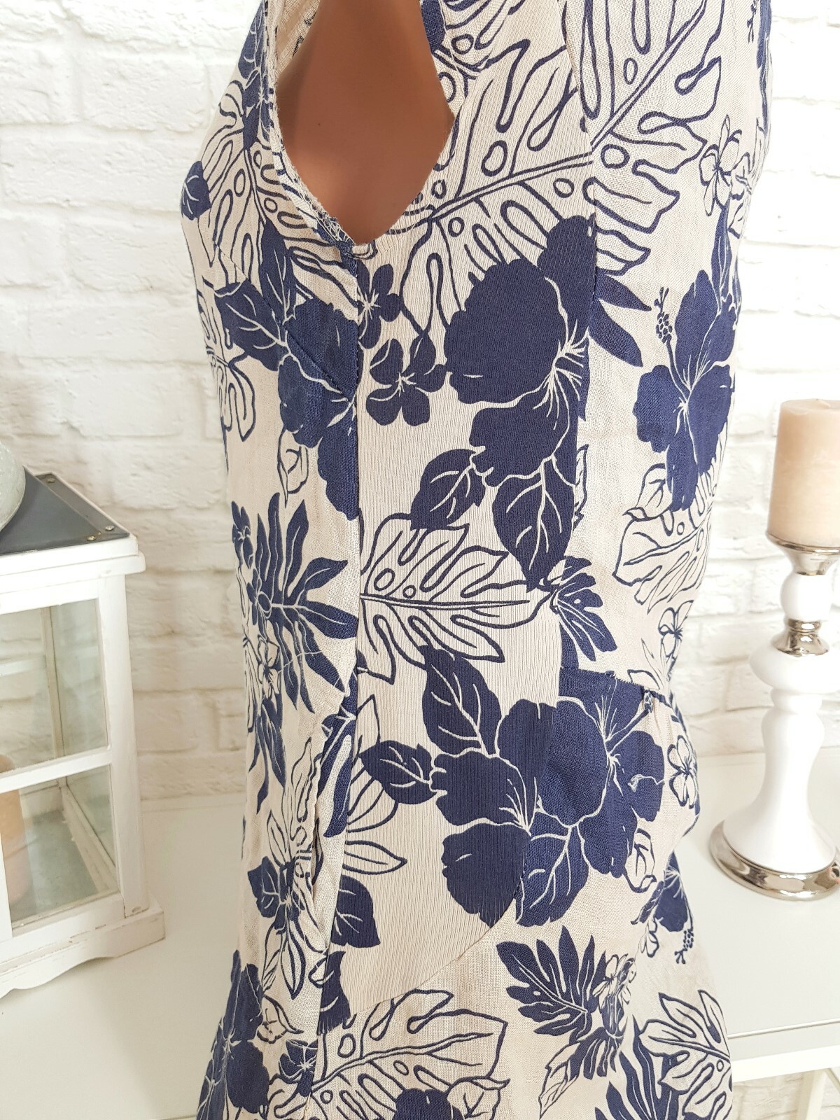 ITALY Damen Mini Sommer Kleid Chiffon Blumen Geblümt Träger
