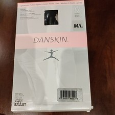 Danskin 710 Girl's M/L Black Full Footed Fishnet Tights New York Ballet