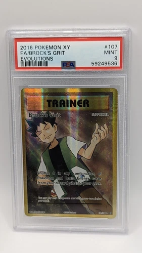 Pokemon XY Evolutions Full Art Brock's Grit 107/108 PSA 9 MINT!
