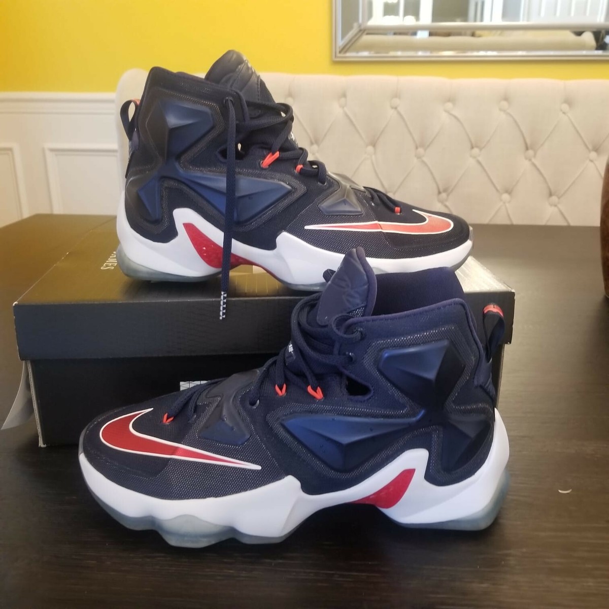 lebron 13 navy blue and red