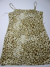 NWT Forever 21 Womens Size XL Sundress Beige Zipper Back Animal Print Short