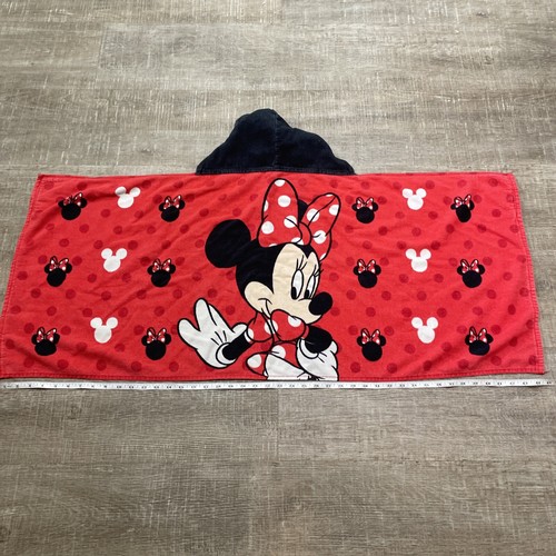 Disney Minnie Mouse Youth Medium Hooded Beach Poncho Hooded Towel - Picture 7 of 13