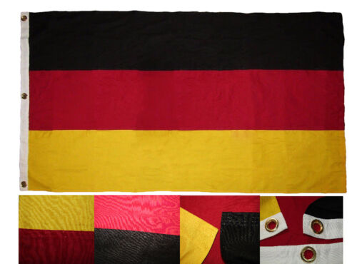 5x9.5 ft Embroidered German Germany Plain 100% Cotton Casket Flag - Picture 1 of 7