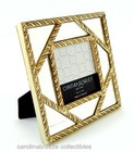 Cynthia Rowley Photo Frame Gold Twist Lattice Over Mirror For 4x4" Picture