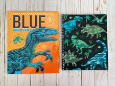 Dinosaur Jurassic 3 Hole Prong Folder  Spiral Notebook 80 Pages Wide Rule New