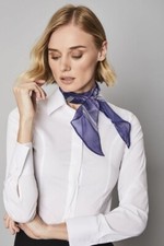 Women's Neck Scarf 5 Pack Purple Stripe Uniform Hospitality Restaurant Office