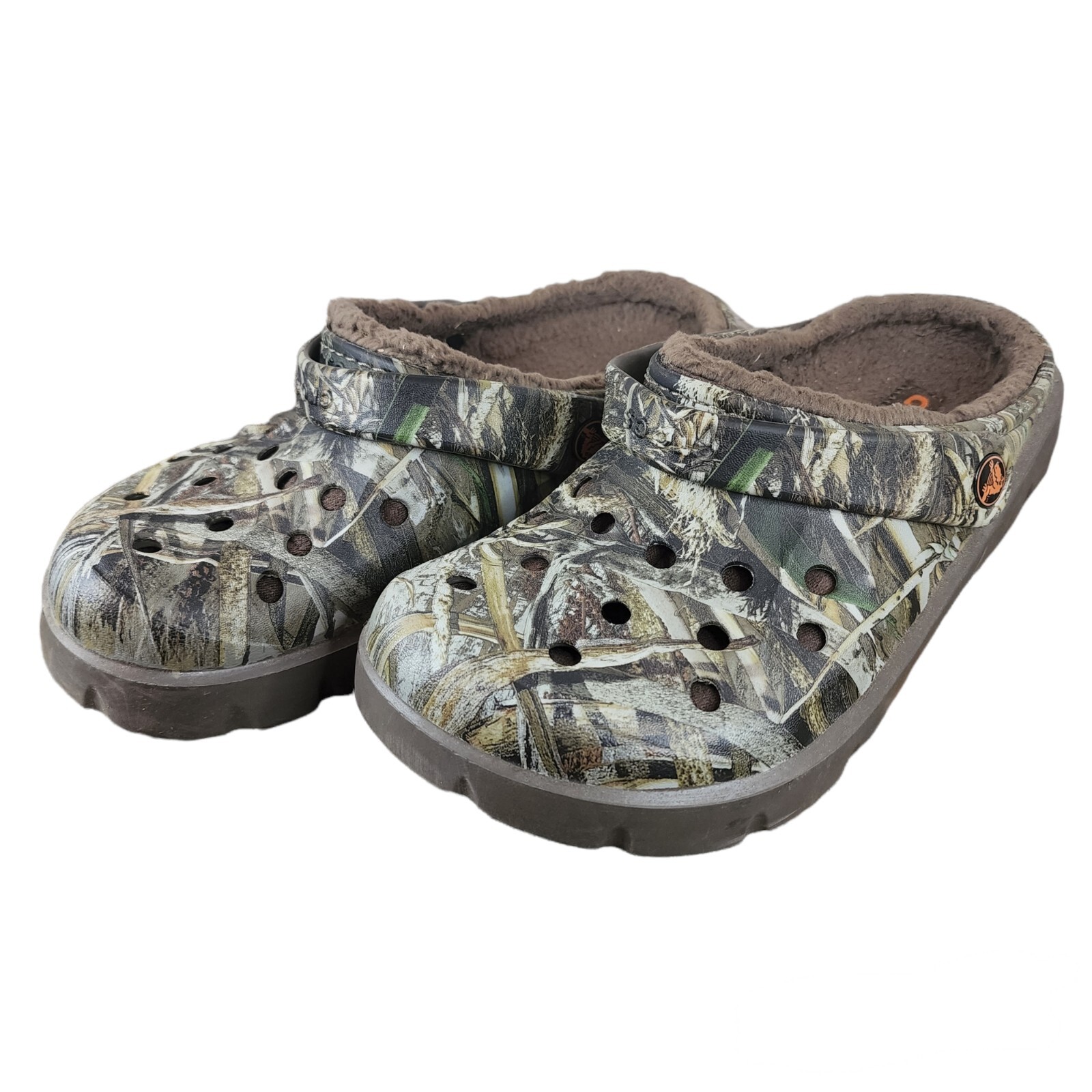 Crocs Faux Fur Lined Camoflage Clogs 