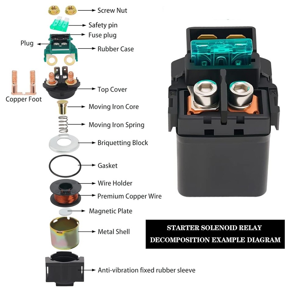 Solenoid Starter Relay for Honda CBR600RR CBR600F2 CBR600F3 CBR600F4 ...