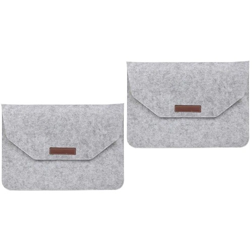 2 Count Notebook-Handtasche Laptoptasche Aus Filz Büchertasche Laptophülle - Bild 7 von 12