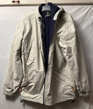 Harbor Master Coat Womens 1x Rain Slicker White, Cotton Flanel Blue Liner,jacket